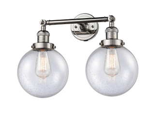 Franklin Restoration Two Light Bath Vanity in Polished Nickel (405|208-PN-G204-8)