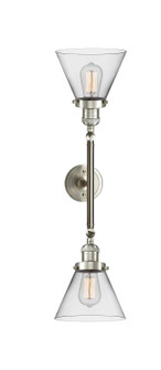 Franklin Restoration Two Light Bath Vanity in Brushed Satin Nickel (405|208L-SN-G42)
