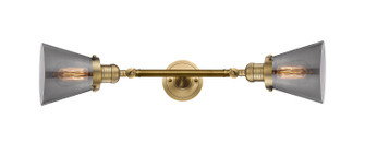 Franklin Restoration Two Light Bath Vanity in Brushed Brass (405|208L-BB-G63)