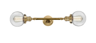 Franklin Restoration Two Light Bath Vanity in Brushed Brass (405|208L-BB-G202-6)