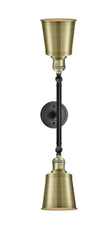 Franklin Restoration Two Light Bath Vanity in Black Antique Brass (405|208L-BAB-M9-AB)