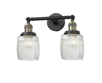 Franklin Restoration Two Light Bath Vanity in Black Antique Brass (405|208L-BAB-G302)