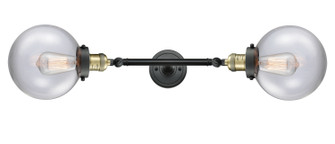 Franklin Restoration Two Light Bath Vanity in Black Antique Brass (405|208L-BAB-G202-8)