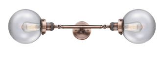 Franklin Restoration Two Light Bath Vanity in Antique Copper (405|208L-AC-G202-8)