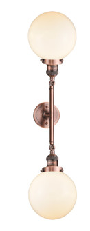 Franklin Restoration LED Bath Vanity in Antique Copper (405|208L-AC-G201-8-LED)