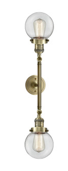 Franklin Restoration LED Bath Vanity in Antique Brass (405|208L-AB-G202-6-LED)