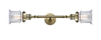 Franklin Restoration Two Light Bath Vanity in Antique Brass (405|208L-AB-G182S)
