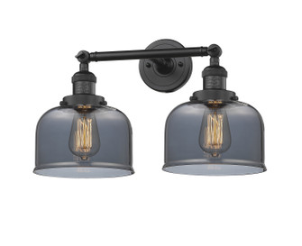 Franklin Restoration Two Light Bath Vanity in Matte Black (405|208-BK-G73)