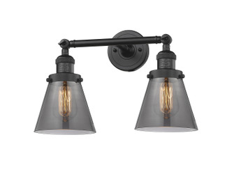 Franklin Restoration Two Light Bath Vanity in Matte Black (405|208-BK-G63)