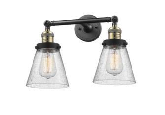 Franklin Restoration Two Light Bath Vanity in Black Antique Brass (405|208-BAB-G64)