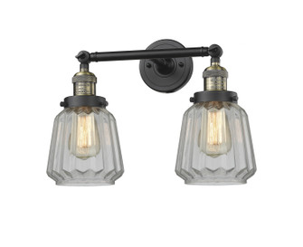 Franklin Restoration Two Light Bath Vanity in Black Antique Brass (405|208-BAB-G142)