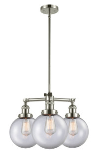 Franklin Restoration LED Chandelier in Polished Nickel (405|207-PN-G202-8-LED)