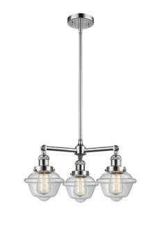 Franklin Restoration Three Light Chandelier in Polished Chrome (405|207-PC-G532)