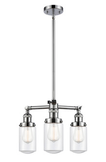Franklin Restoration Three Light Chandelier in Polished Chrome (405|207-PC-G312)
