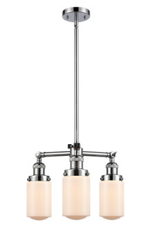 Franklin Restoration Three Light Chandelier in Polished Chrome (405|207-PC-G311)
