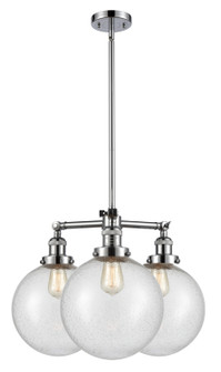 Franklin Restoration Three Light Chandelier in Polished Chrome (405|207-PC-G204-10)