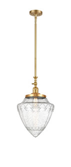 Franklin Restoration One Light Mini Pendant in Satin Gold (405|206-SG-G664-12)