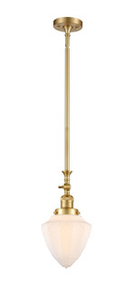 Franklin Restoration One Light Mini Pendant in Satin Gold (405|206-SG-G661-7)