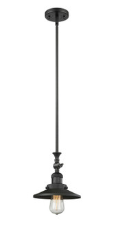 Franklin Restoration One Light Mini Pendant in Matte Black (405|206-BK-M6)
