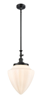 Franklin Restoration One Light Mini Pendant in Matte Black (405|206-BK-G661-12)