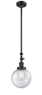 Franklin Restoration One Light Mini Pendant in Matte Black (405|206-BK-G204-8)