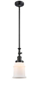 Franklin Restoration One Light Mini Pendant in Matte Black (405|206-BK-G181)