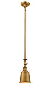 Franklin Restoration One Light Mini Pendant in Brushed Brass (405|206-BB-M9-BB)