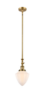Franklin Restoration One Light Mini Pendant in Brushed Brass (405|206-BB-G661-7)