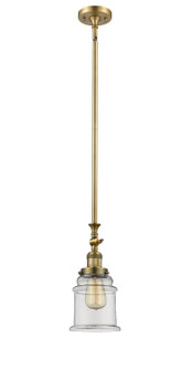 Franklin Restoration LED Mini Pendant in Brushed Brass (405|206-BB-G182-LED)