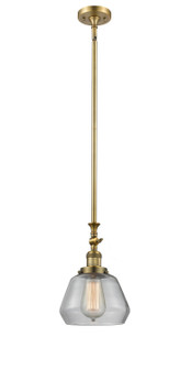 Franklin Restoration One Light Mini Pendant in Brushed Brass (405|206-BB-G172)