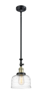 Franklin Restoration One Light Mini Pendant in Black Antique Brass (405|206-BAB-G713)