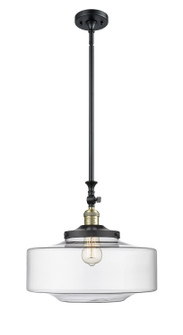 Franklin Restoration One Light Mini Pendant in Black Antique Brass (405|206-BAB-G692-16)