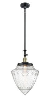 Franklin Restoration One Light Mini Pendant in Black Antique Brass (405|206-BAB-G664-12)