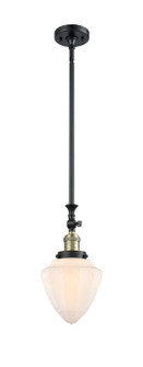 Franklin Restoration One Light Mini Pendant in Black Antique Brass (405|206-BAB-G661-7)