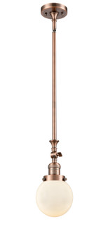 Franklin Restoration One Light Mini Pendant in Antique Copper (405|206-AC-G201-6)