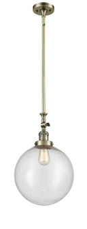 Franklin Restoration One Light Mini Pendant in Antique Brass (405|206-AB-G204-12)