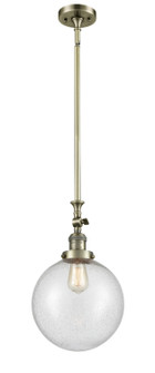 Franklin Restoration One Light Mini Pendant in Antique Brass (405|206-AB-G204-10)