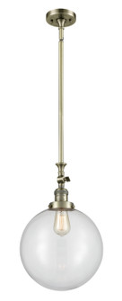 Franklin Restoration One Light Mini Pendant in Antique Brass (405|206-AB-G202-12)