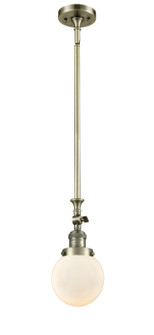 Franklin Restoration One Light Mini Pendant in Antique Brass (405|206-AB-G201-6)