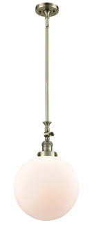 Franklin Restoration One Light Mini Pendant in Antique Brass (405|206-AB-G201-12)