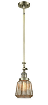 Franklin Restoration One Light Mini Pendant in Antique Brass (405|206-AB-G146)