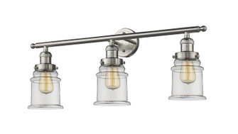 Franklin Restoration Three Light Bath Vanity in Brushed Satin Nickel (405|205-SN-G182)