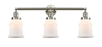Franklin Restoration Three Light Bath Vanity in Brushed Satin Nickel (405|205-SN-G181)