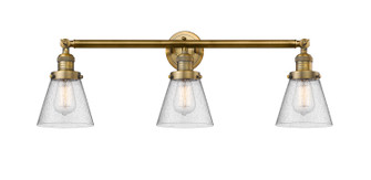 Franklin Restoration Three Light Bath Vanity in Brushed Brass (405|205-BB-G64)