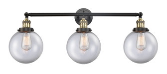 Franklin Restoration Three Light Bath Vanity in Black Antique Brass (405|205-BAB-G202-8)