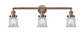 Franklin Restoration Three Light Bath Vanity in Antique Copper (405|205-AC-G182S)