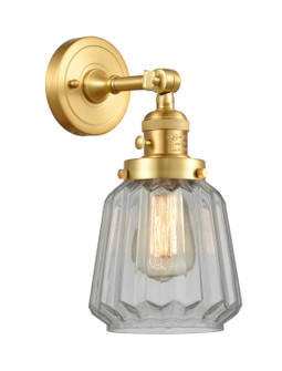 Franklin Restoration One Light Wall Sconce in Satin Gold (405|203SW-SG-G142)
