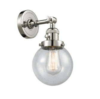 Franklin Restoration One Light Wall Sconce in Polished Nickel (405|203SW-PN-G204-6)