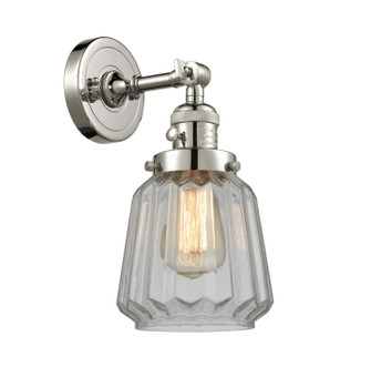 Franklin Restoration One Light Wall Sconce in Polished Nickel (405|203SW-PN-G142)
