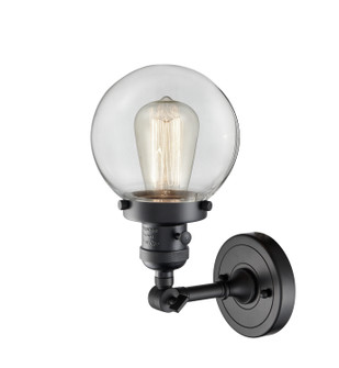 Franklin Restoration One Light Wall Sconce in Matte Black (405|203SW-BK-G202-6)